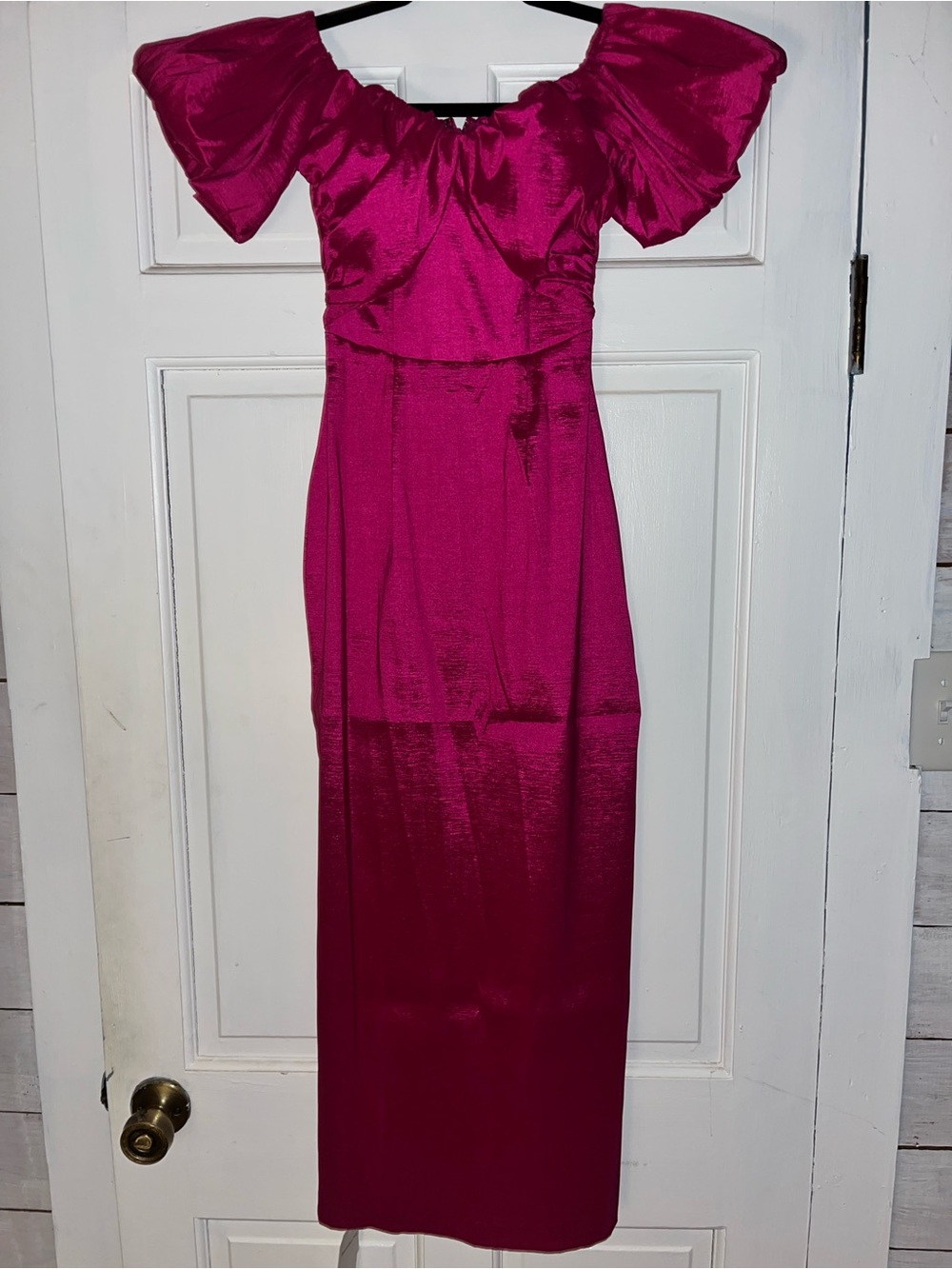 NWT Abercrombie & Fitch puffy sleeve off shoulder midi dress - XXS